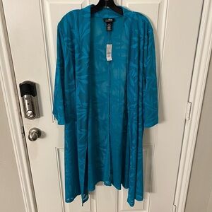 Turquoise Sheer Kimono Cardigan